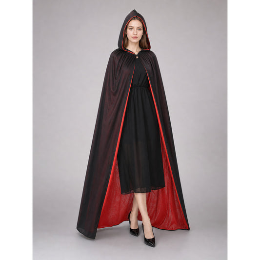 Black and Red Carnival Cloak with Hood