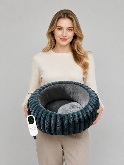Heated Pet Bed with Timer on-model view