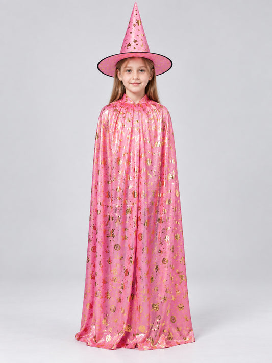 Carnival Costume with Pink Cape and Hat