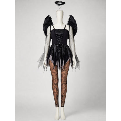 Dark Angel Costume with Wings and Halo