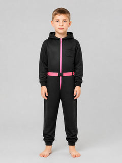 Money Heist Dali Cosplay Costume, Black Jumpsuit