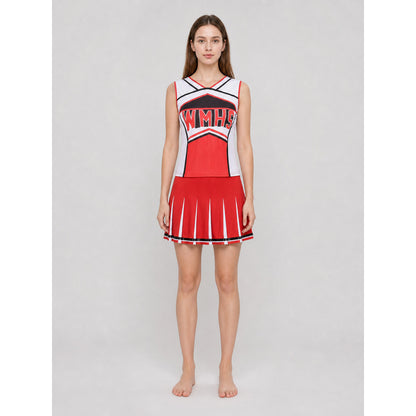Red and White Performance Stage Costume