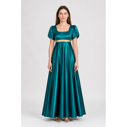 Blue Dress with a Square Neckline and Empire Waist main product view