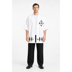 Bleach Anime Cosplay Cloak with Black Pattern