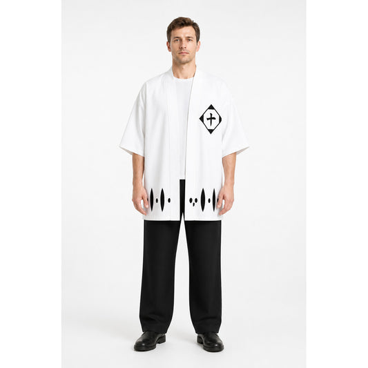 Bleach Anime Cosplay Cloak with Black Pattern main product view