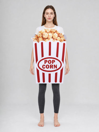 Popcorn Costume for Halloween and Parties front view