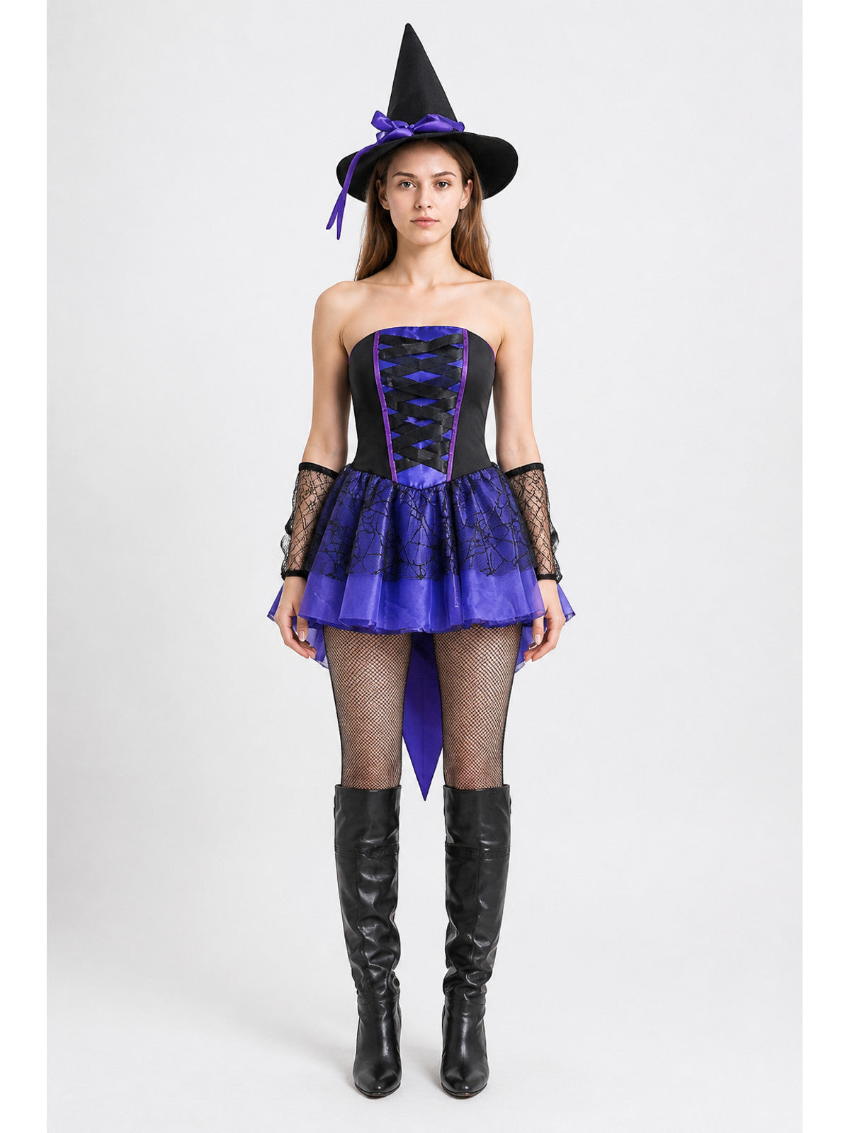 Witch Costume with Asymmetrical Hem for Halloween main product view