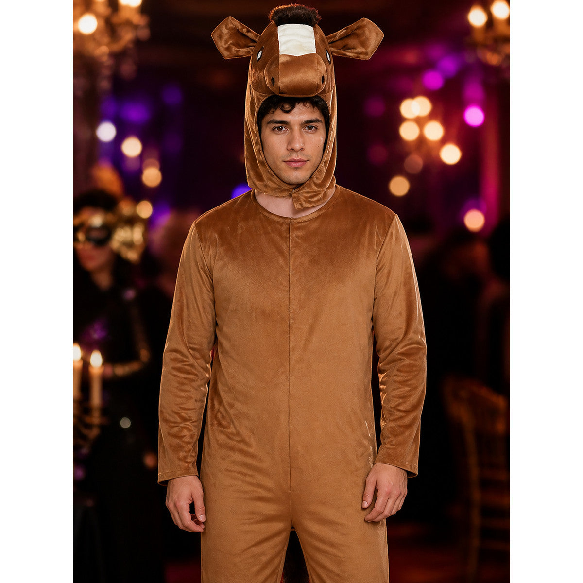 One-Piece Horse Costume with Hood for Performances on-model view