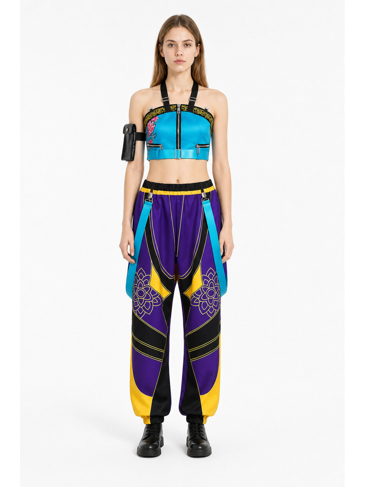 Cosplay Costume: Sleeveless Top, Pants, and Bag main product view