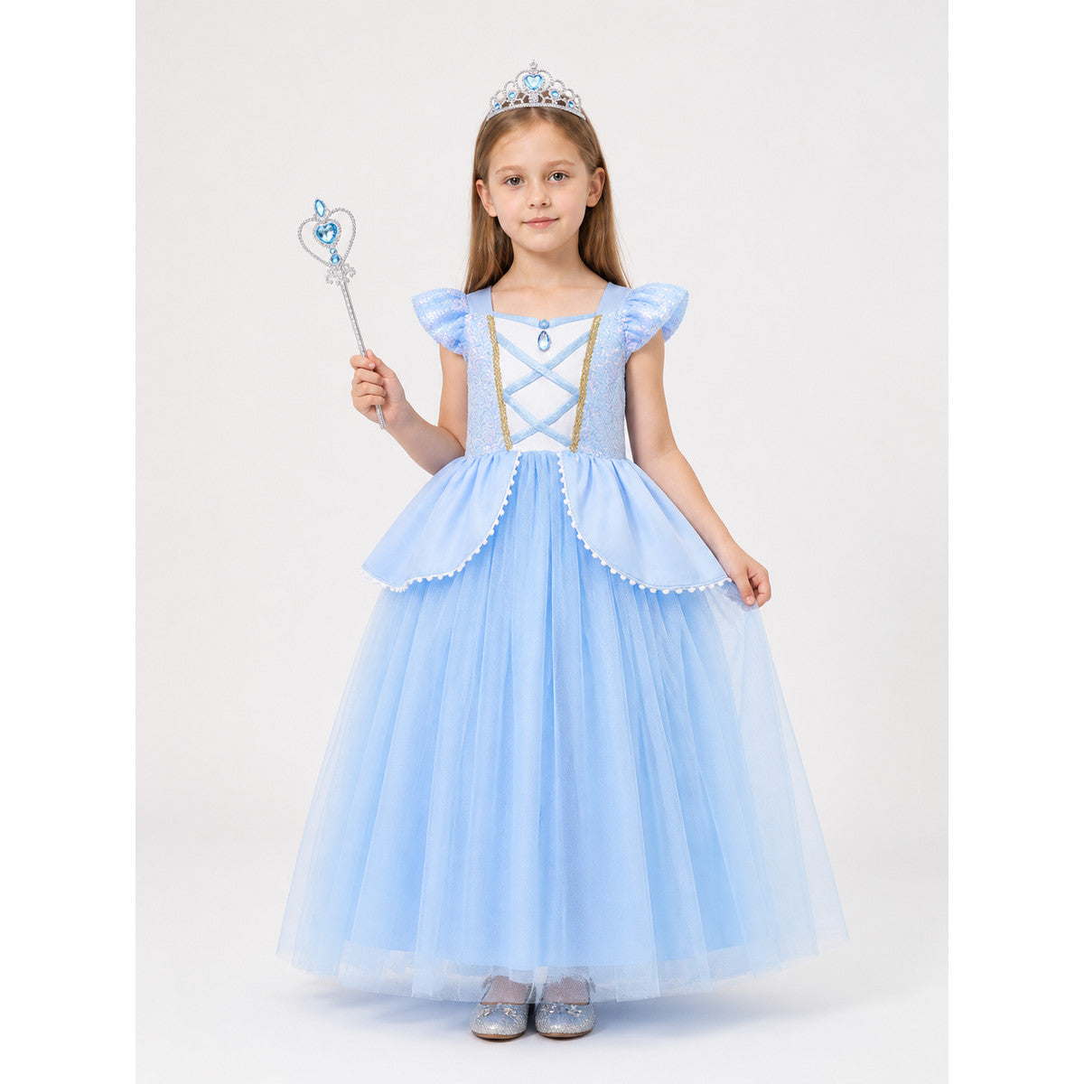 Princess Carnival Costume with Crown for Cosplay main product view