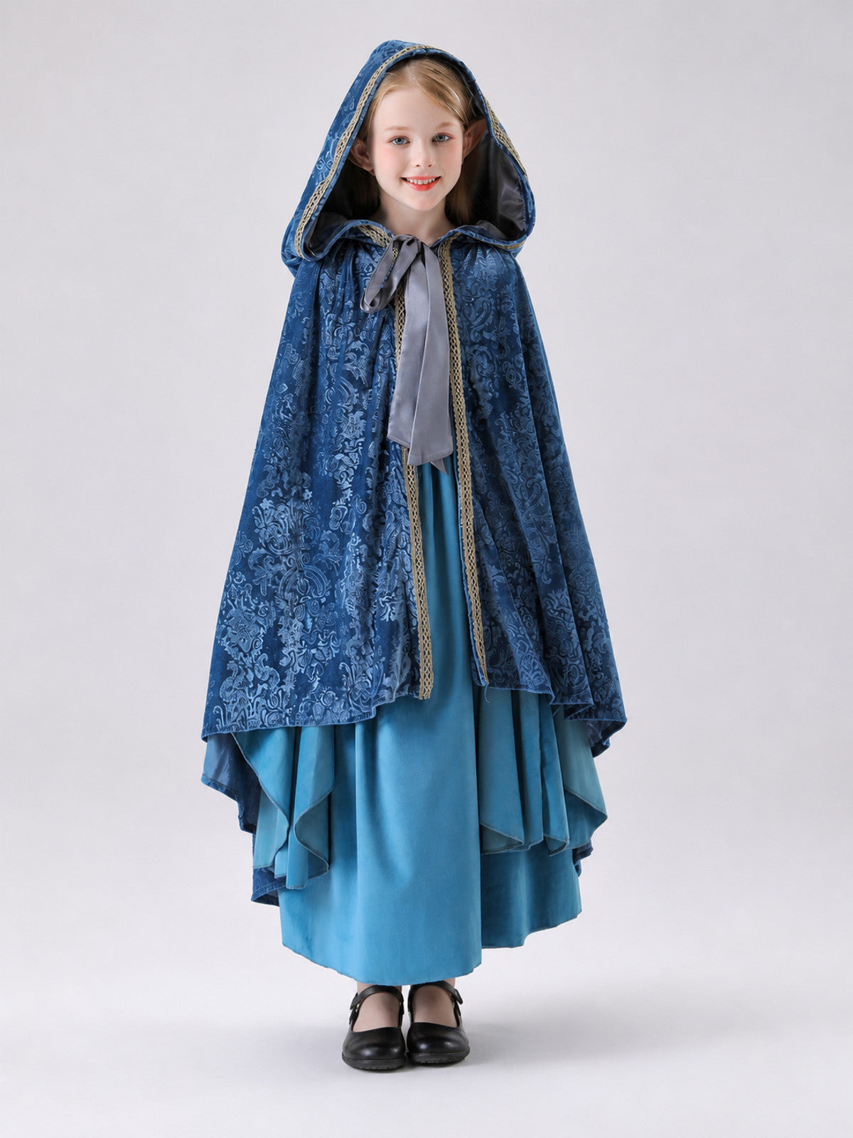Kids' Velvet Hooded Cape for Cosplay main product view