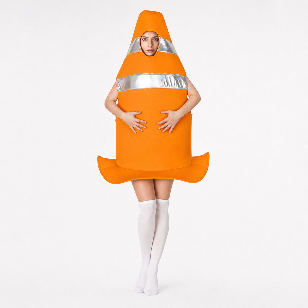 Adult Orange Traffic Cone Costume for Parties