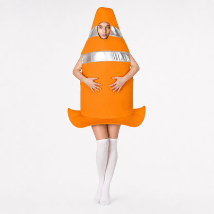 Adult Orange Traffic Cone Costume for Parties