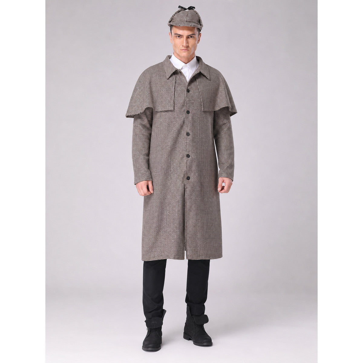 Sherlock Holmes Costume, Black and White Plaid