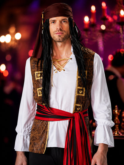 Pirate Costume HD11034 for a Masquerade and Halloween Look on-model view