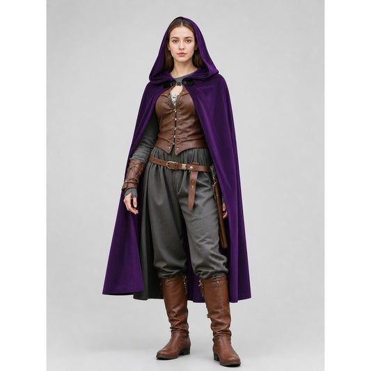 Purple Costume Cloak with Hood