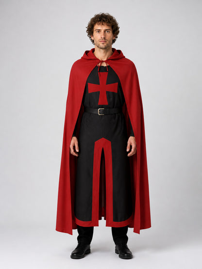 Templar Costume with Red Cross on-model view