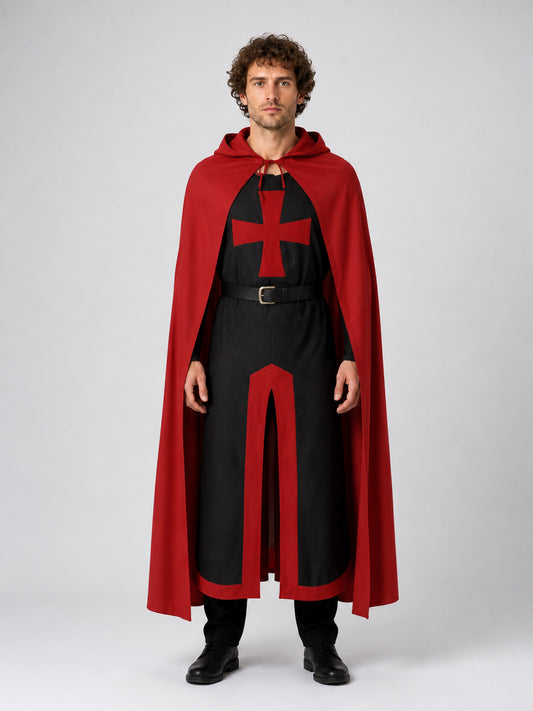 Templar Costume with Red Cross on-model view