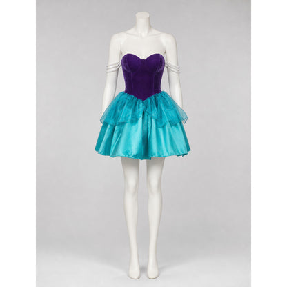 Strapless Carnival Dress with Tiered Skirt on-model view