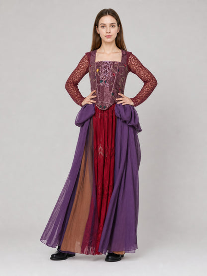 Medieval-Style Fantasy Cosplay Costume Dress on-model view