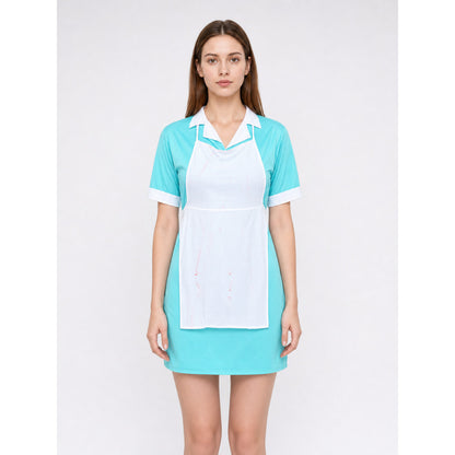 Nurse Costume with Apron and Cap front view