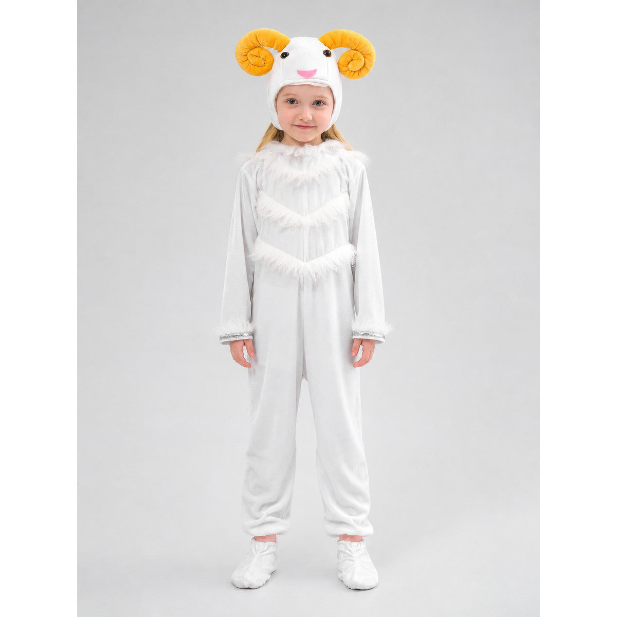 Halloween sheep costume with a hood and horns