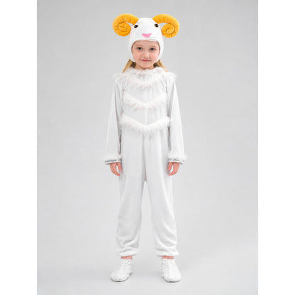 Halloween sheep costume with a hood and horns