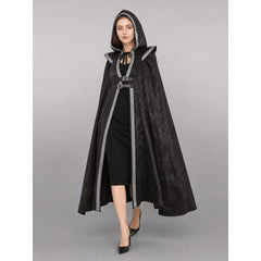 Black Hooded Costume Cape for Cosplay