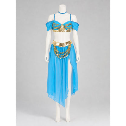 Eastern-Style Stage Costume, Blue and Gold