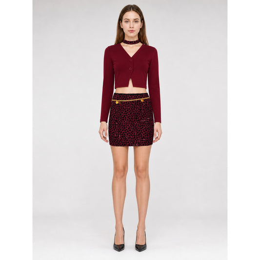 Mary Cosplay Costume: Burgundy Top and Skirt