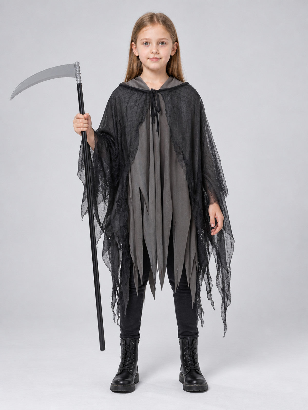 Carnival Costume with Hood and Decorative Braid on-model view