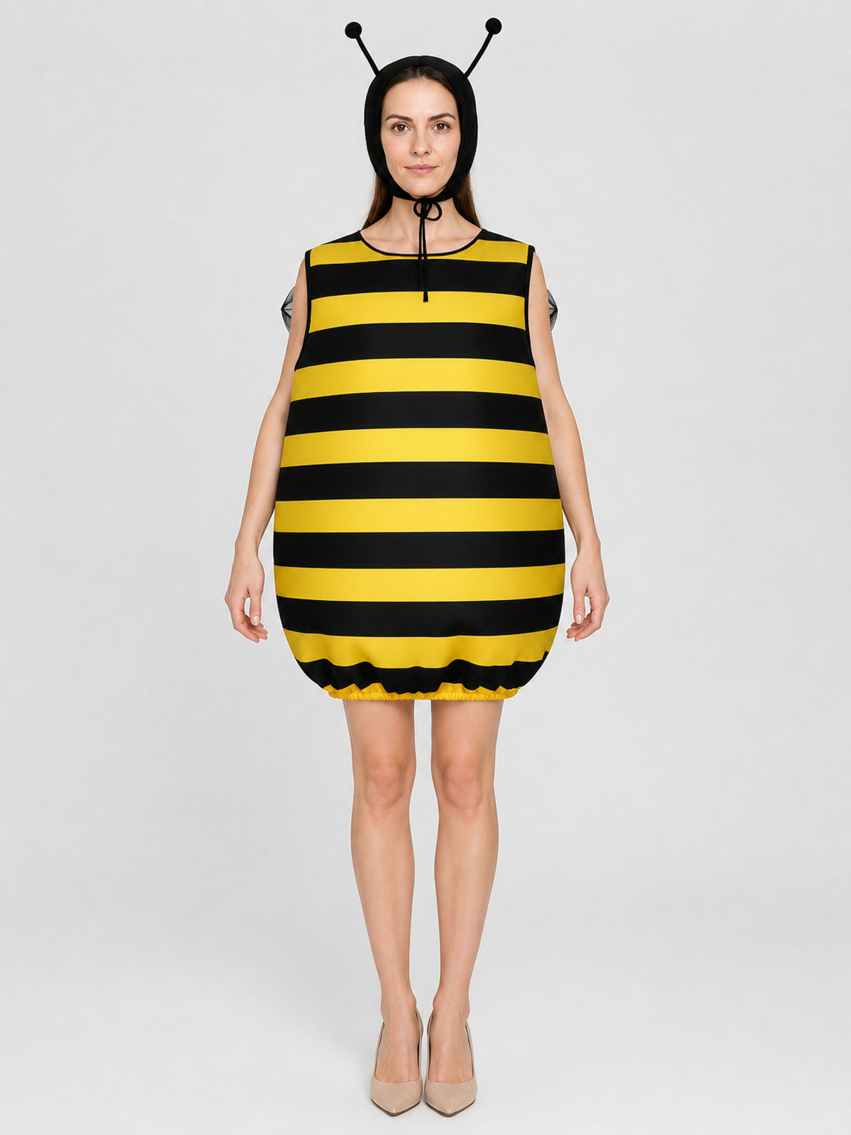 Bulky Bee Costume for Cosplay, Yellow and Black on-model view