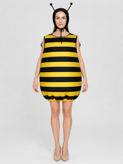 Bulky Bee Costume for Cosplay, Yellow and Black on-model view