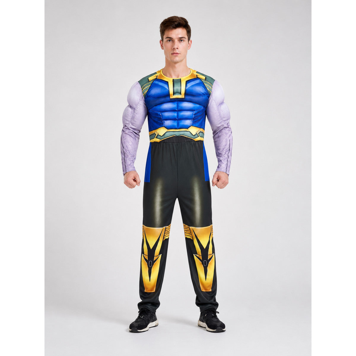 Thanos-Style Superhero Costume for Cosplay on-model view