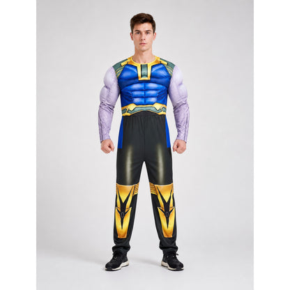 Thanos-Style Superhero Costume for Cosplay on-model view
