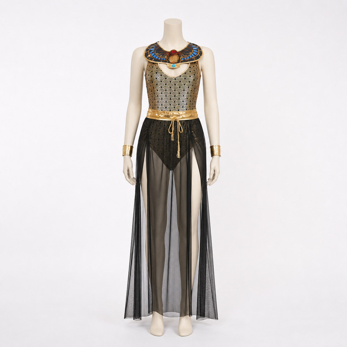 Egyptian Cosplay Costume, Long with Gold Decoration