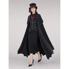 Black Victorian-Style Carnival Cape