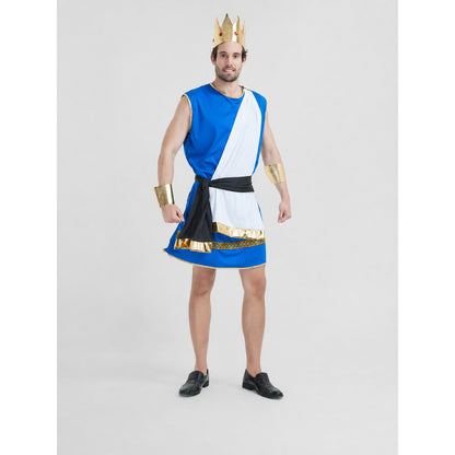 Adult Zeus Costume with Cape and Accessories on-model view