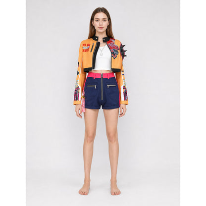 Cosplay costume with jacket, vest, and shorts for Halloween