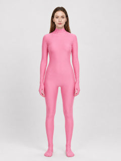 Pink One-Piece Hooded Cosplay Suit