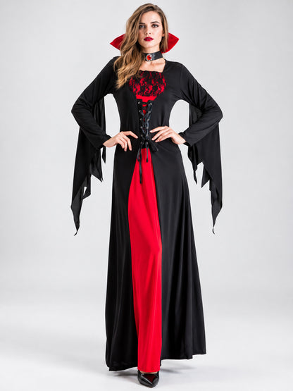Vampire Costume: Lace Dress with Collar