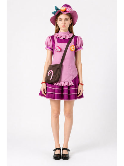 Carnival Costume with Candy Print and Ruffles main product view