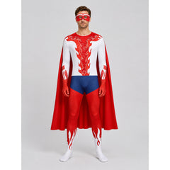 Megamind Metro Man Cosplay Costume with Jumpsuit, Mask, and Cape