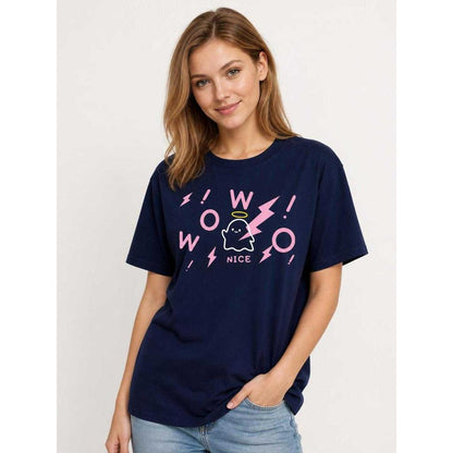 Dark Blue Printed T-Shirt for a Carnival Party