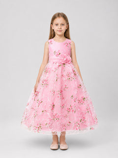 European Floral Print Tutu Dress for Weddings