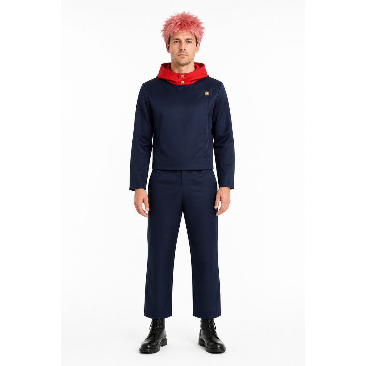 Hooded Cosplay Costume with Pants and Wig main product view