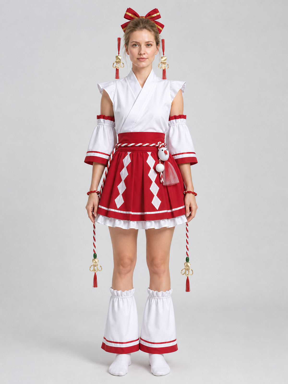 Da Qiao Yise Anime-Style Cosplay Costume Set on-model view