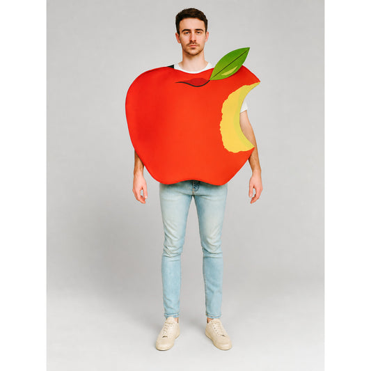 Apple-shaped costume for Halloween, cosplay, and stage performances on-model view