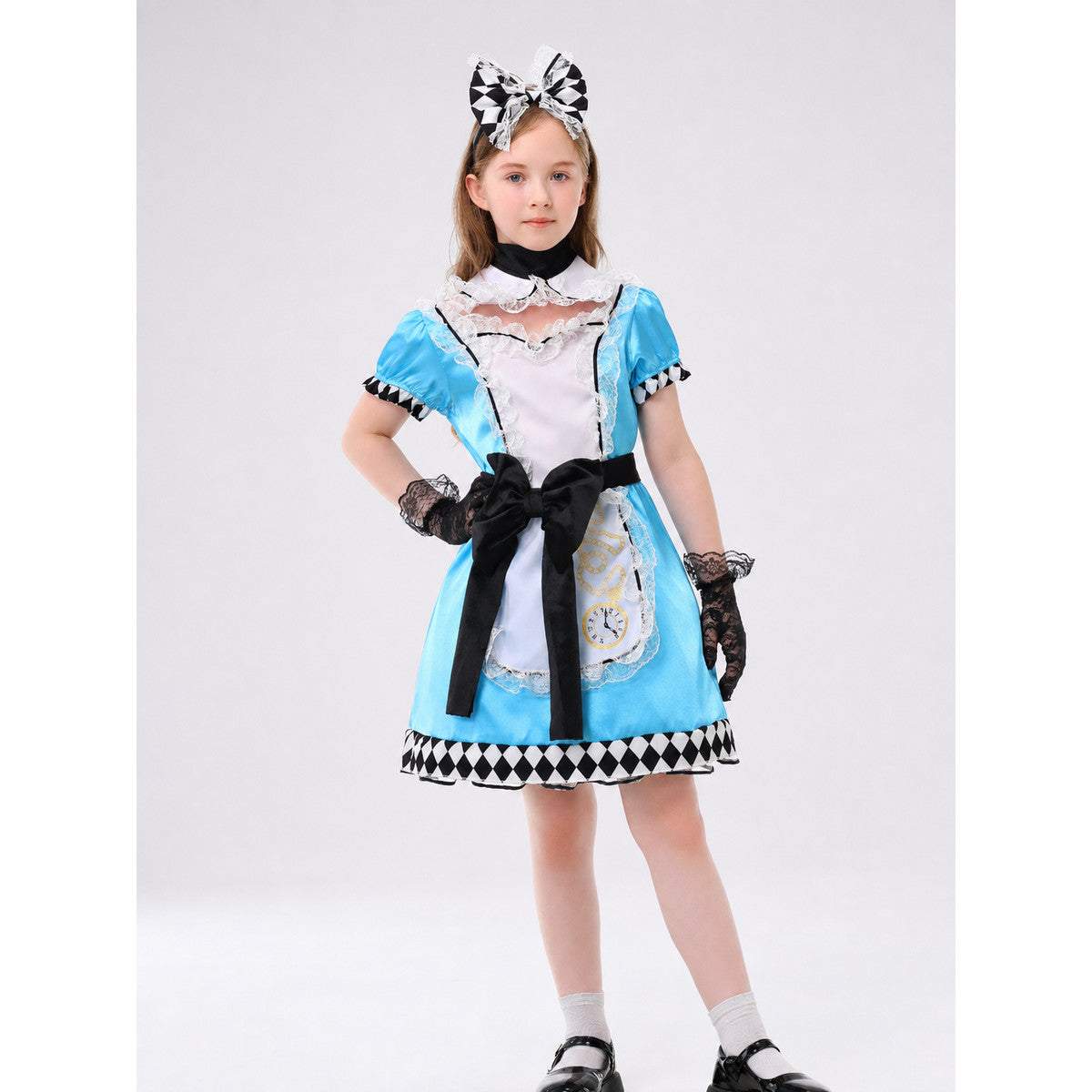 Alice Costume Dress with Apron and Bow