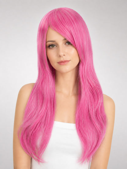 Long Wavy Pink Cosplay Wig